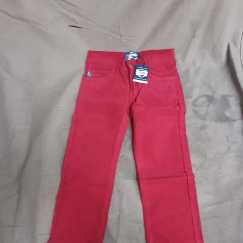 CHELSEA CLOTHING CO JAKE JEANS IN RED SIZE 3YRS