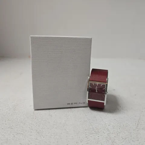 BOXED BERING WOMEN'S CLASSIC WATCH IN RED