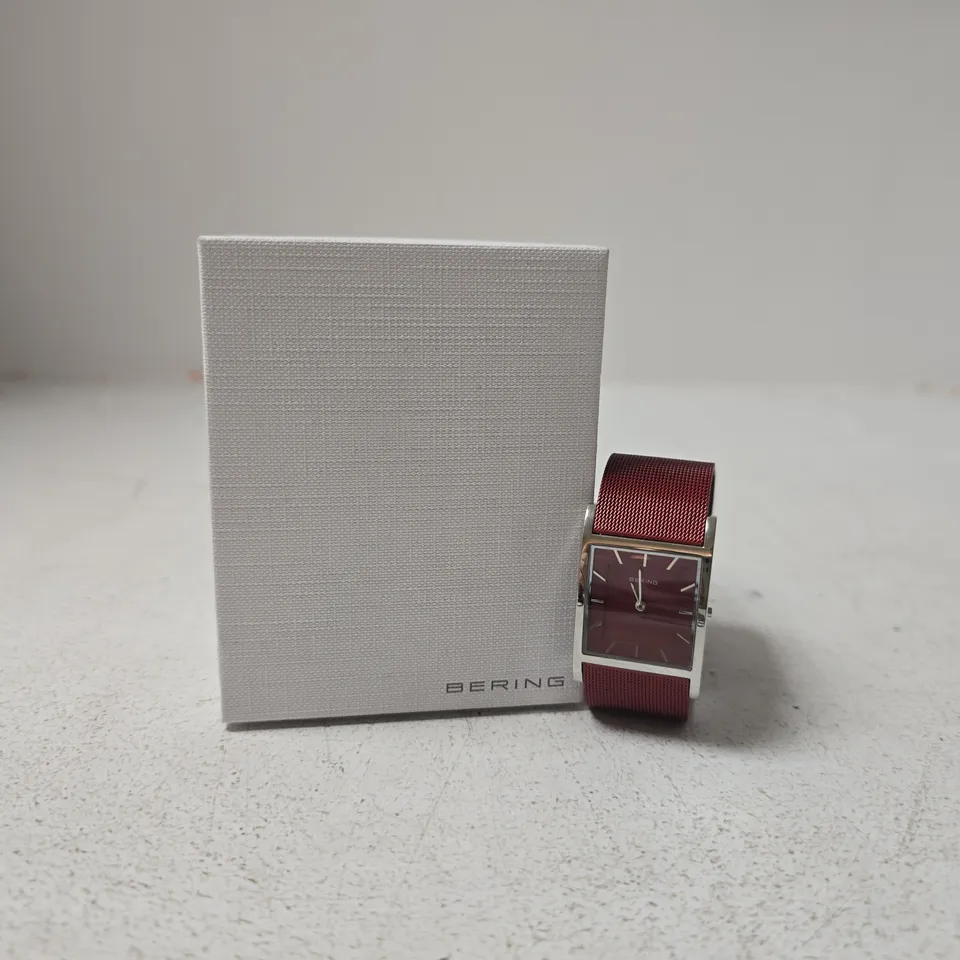 BOXED BERING WOMEN'S CLASSIC WATCH IN RED