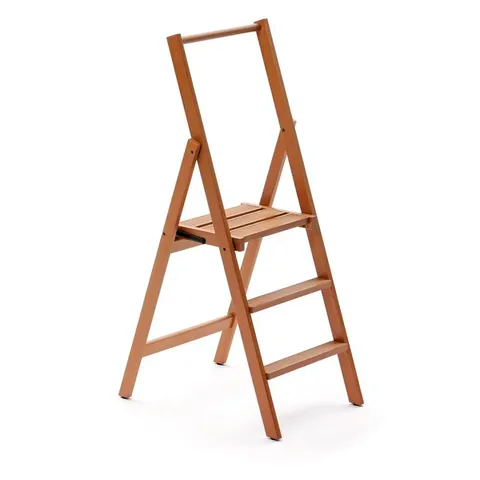 BOXED BELLA 3 STEP WOOD FOLDING SMALL STEP LADDER (1 BOX)