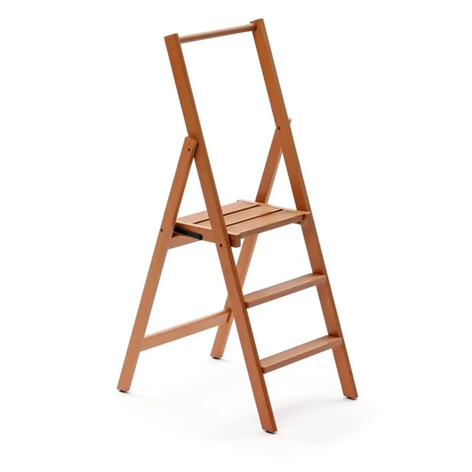 BOXED BELLA 3 STEP WOOD FOLDING SMALL STEP LADDER (1 BOX)