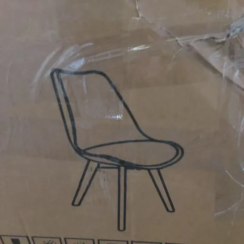 BOXED BENNO SET OF 4 DINING CHAIRS - TEAL