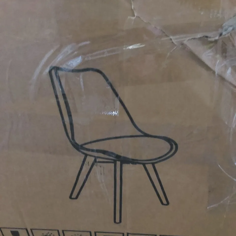 BOXED BENNO SET OF 4 DINING CHAIRS - TEAL