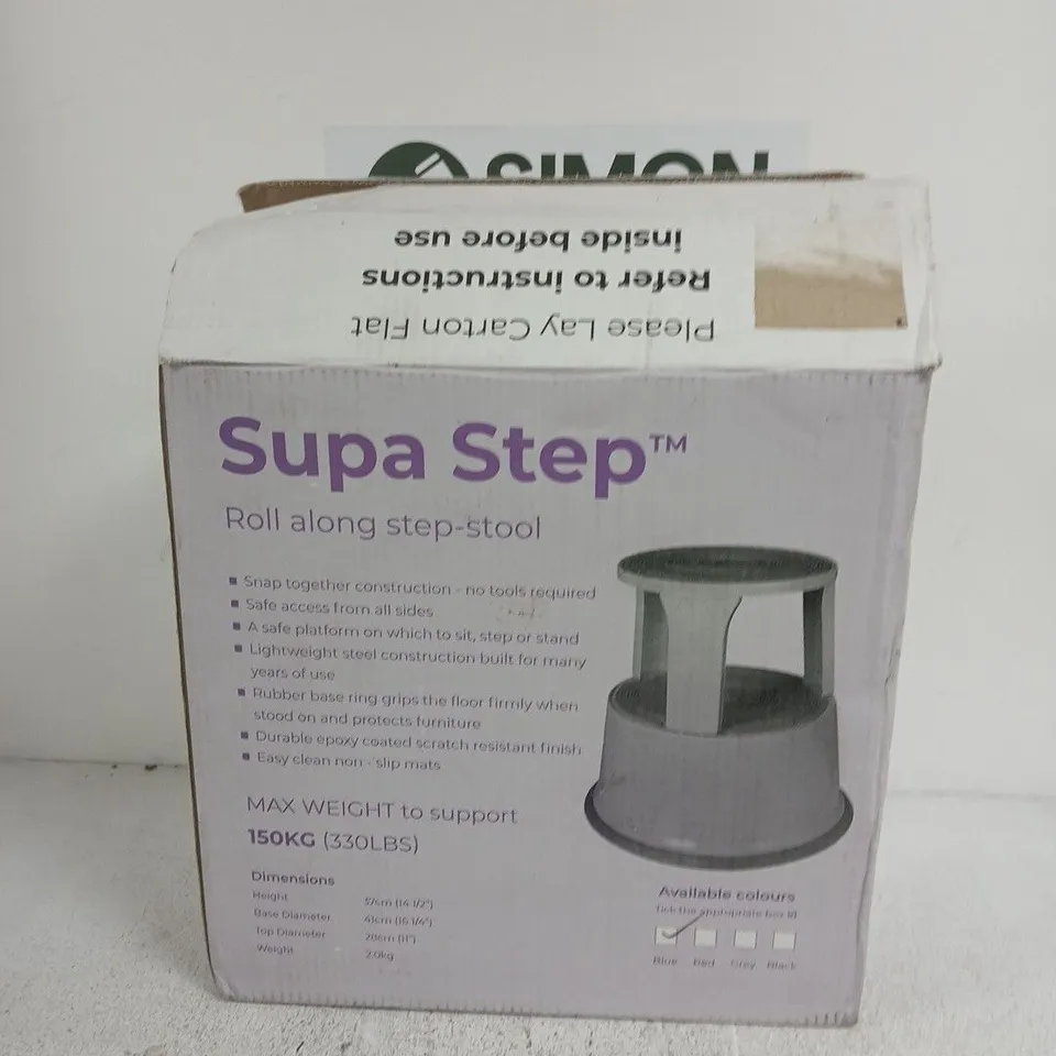 SUPA STEP ROLL-ALONG STEP-STOOL – BLUE