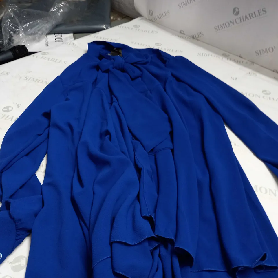 KURT MULLER WOMAN BUTTON DRESS TOP IN DEEP BLUE - SIZE UNSPECIFIED