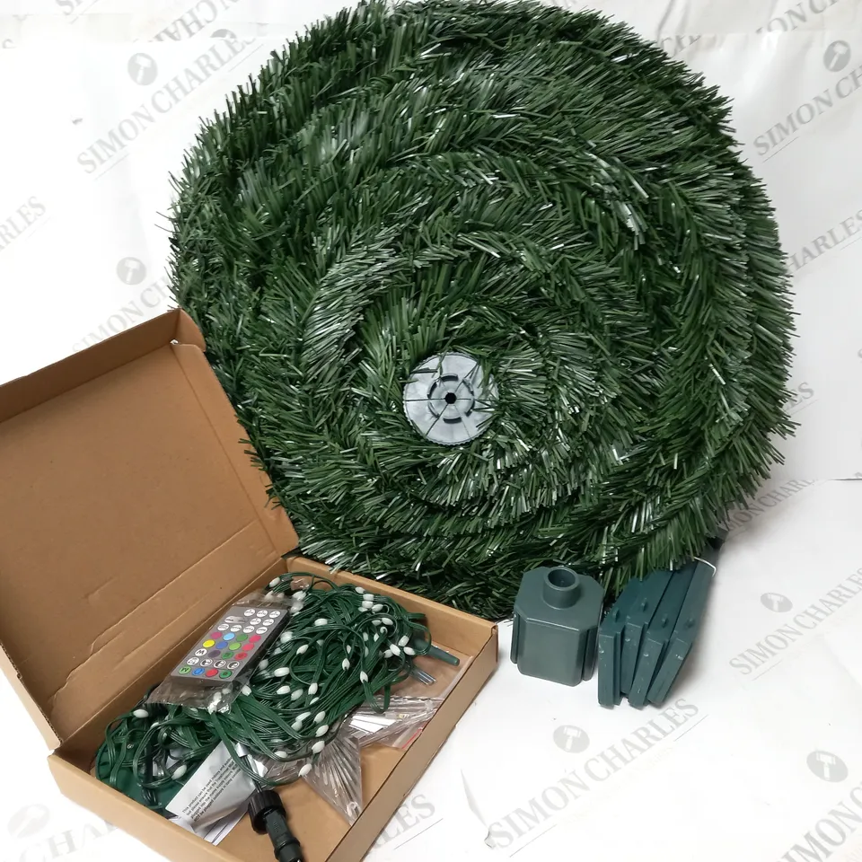 BOXED SANTA'S BEST 5FT INDOOR OUTDOOR 12 FUNCTION TREE