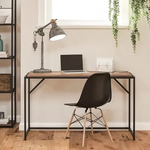 BOXED QUINCY WRITING DESK - WEATHERED OAK EFFECT (1 BOX)
