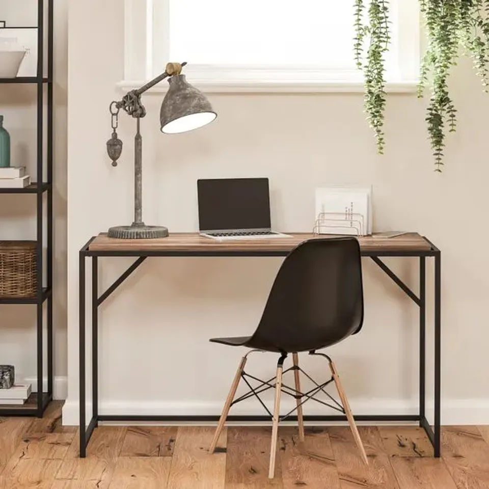 BOXED QUINCY WRITING DESK - WEATHERED OAK EFFECT (1 BOX)