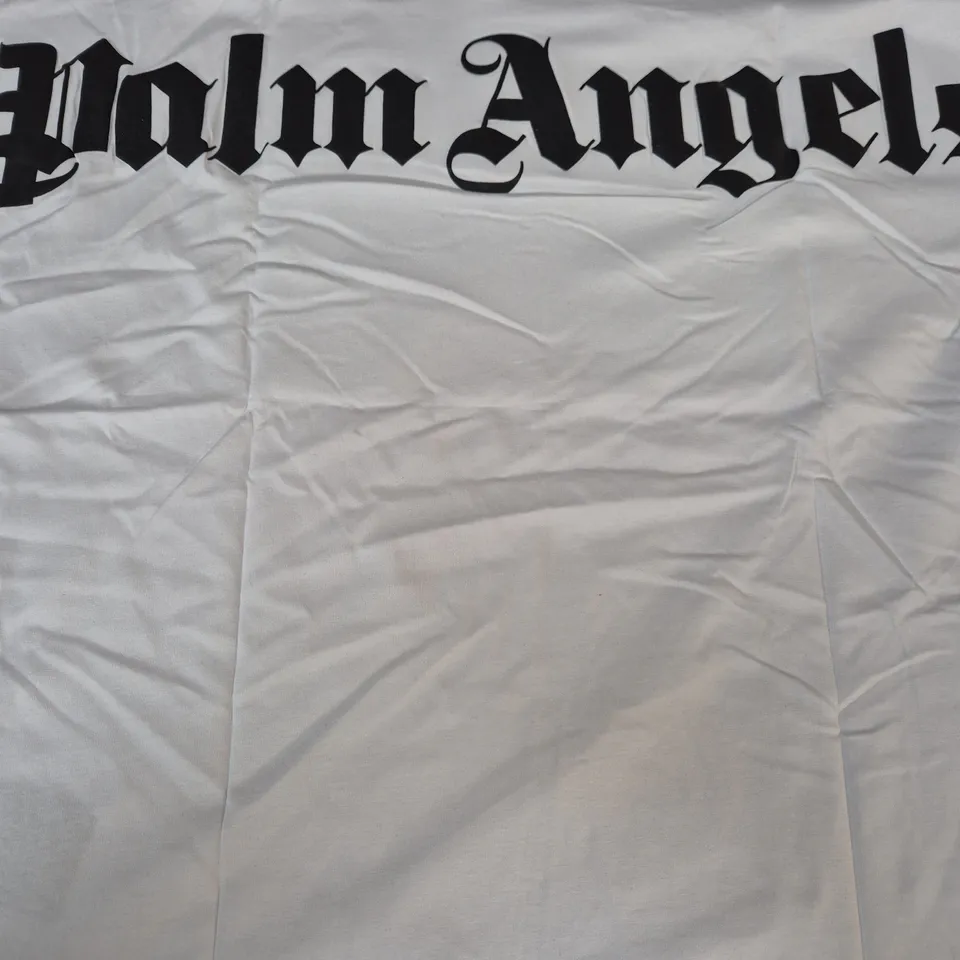 PALM ANGELS SHORT SLEEVE T-SHIRT IN WHITE SIZE SMALL