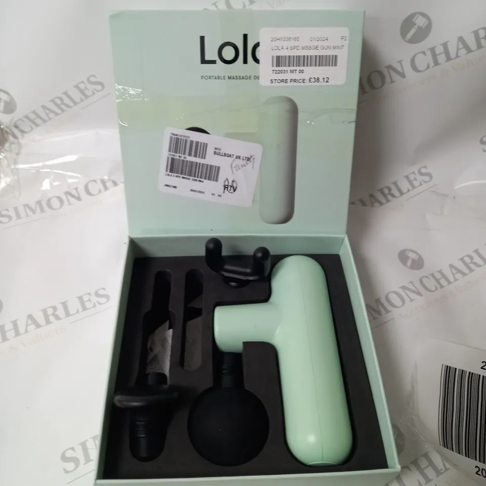 BOXED LOLA 4 SPEED HAND HELD MASSAGE GUN