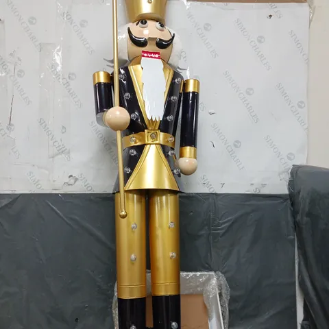 BOXED THREE KINGS IN-LIT GIANT NUTCRACKER NAVY & GOLD - COLLECTION ONLY