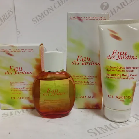 CLARINS EAU DES JARDINS FRAGRANCE 100ML + BODY CREAM 200ML