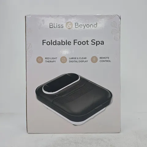 BLISS & BEYOND FOLDABLE FOOT SPA – BOXED