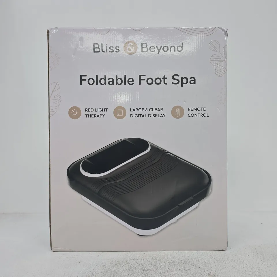 BLISS & BEYOND FOLDABLE FOOT SPA – BOXED
