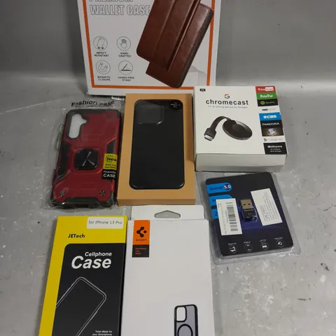 APPROXIMATELY 20 ASSORTED SMARTPHONE ACCESSORIES TO INCLUDE PROTECTIVE CASES, BLUETOOTH ADAPTER, SCREEN PROTECTORS ETC