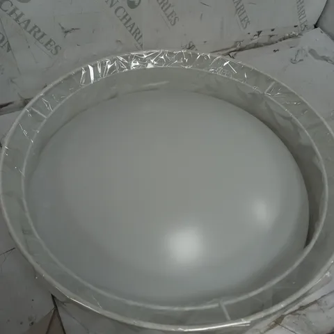 NYSA 2 LIGHT FLUSH WHITE FAUX SILK 40CM