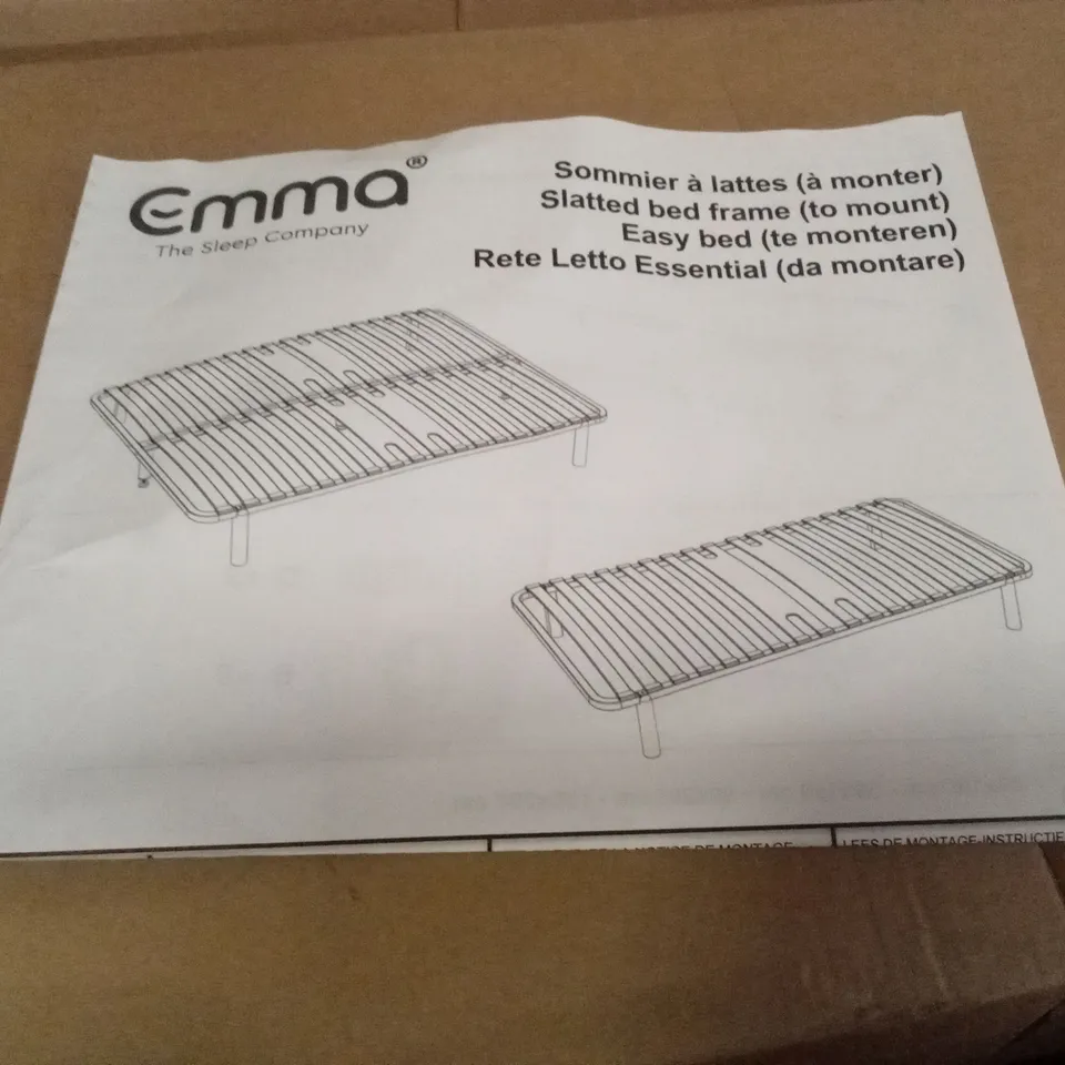BRAND NEW BOXED EMMA SLATTED BED FRAME - 135 X 190 DOUBLE (1 BOX)