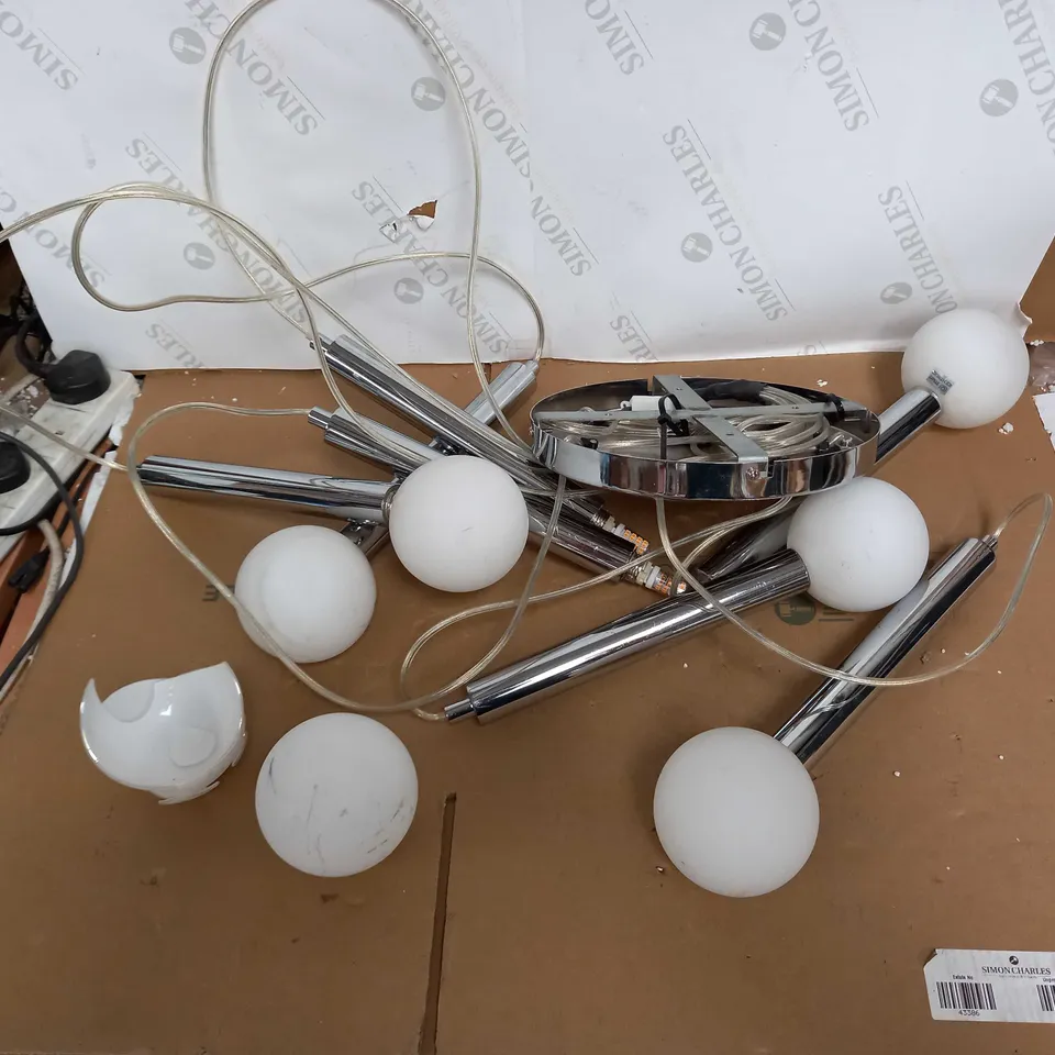 7-LIGHT GLASS BALL HANGING FIXTURE