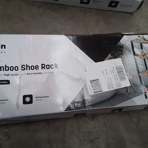 BOXED KEPLIN BAMBOO 4 TIER SHOE RACK