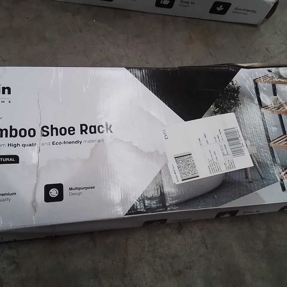 BOXED KEPLIN BAMBOO 4 TIER SHOE RACK