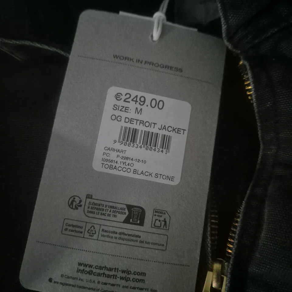 CARHARTT OG DETROIT JACKET – TOBACCO BLACK STONE, UK M