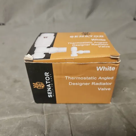 BOXED SENATOR THERMOSTATIC ANGLED DESIGNER RADIATOR VALVE