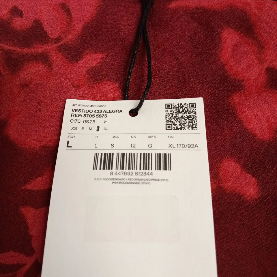 MNG DRESS 423 ALEGRA – RED FLORAL PRINT, UK 12