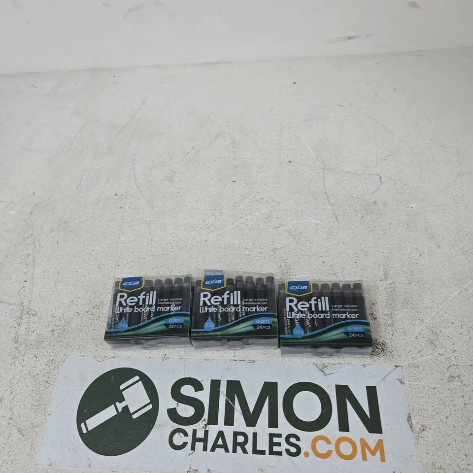 BOX OF APPROXIMATELY 30 ASSORTED ITEMS TO INCLUDE: LARGE MARKER REFILLS