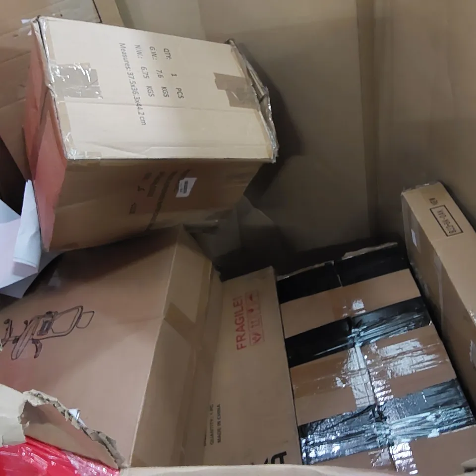 PALLET TO CONTAIN ASSORTED HOUSEHOLD PRODUCTS. INCLUDES AIR COOLER, AIR FRYER, OFFICE CHAIRS ETC