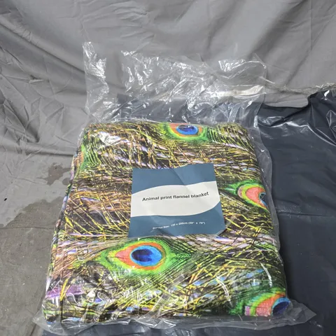 ANIMAL PRINT FLANNEL BLANKET 150 X 200CM. SEALED