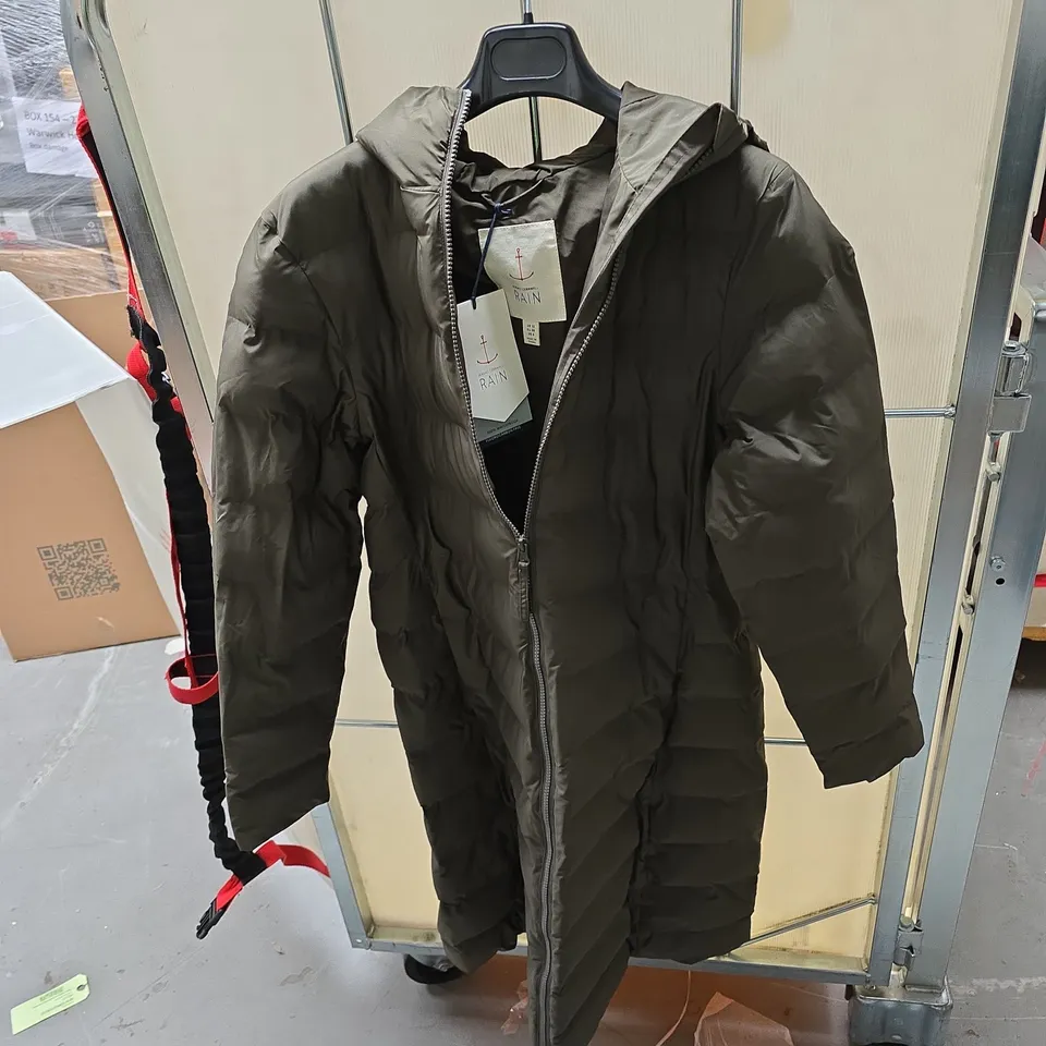 SEASALT CORNWALL RAIN COAT – OLIVE GREEN, UK 10 (EU 38)