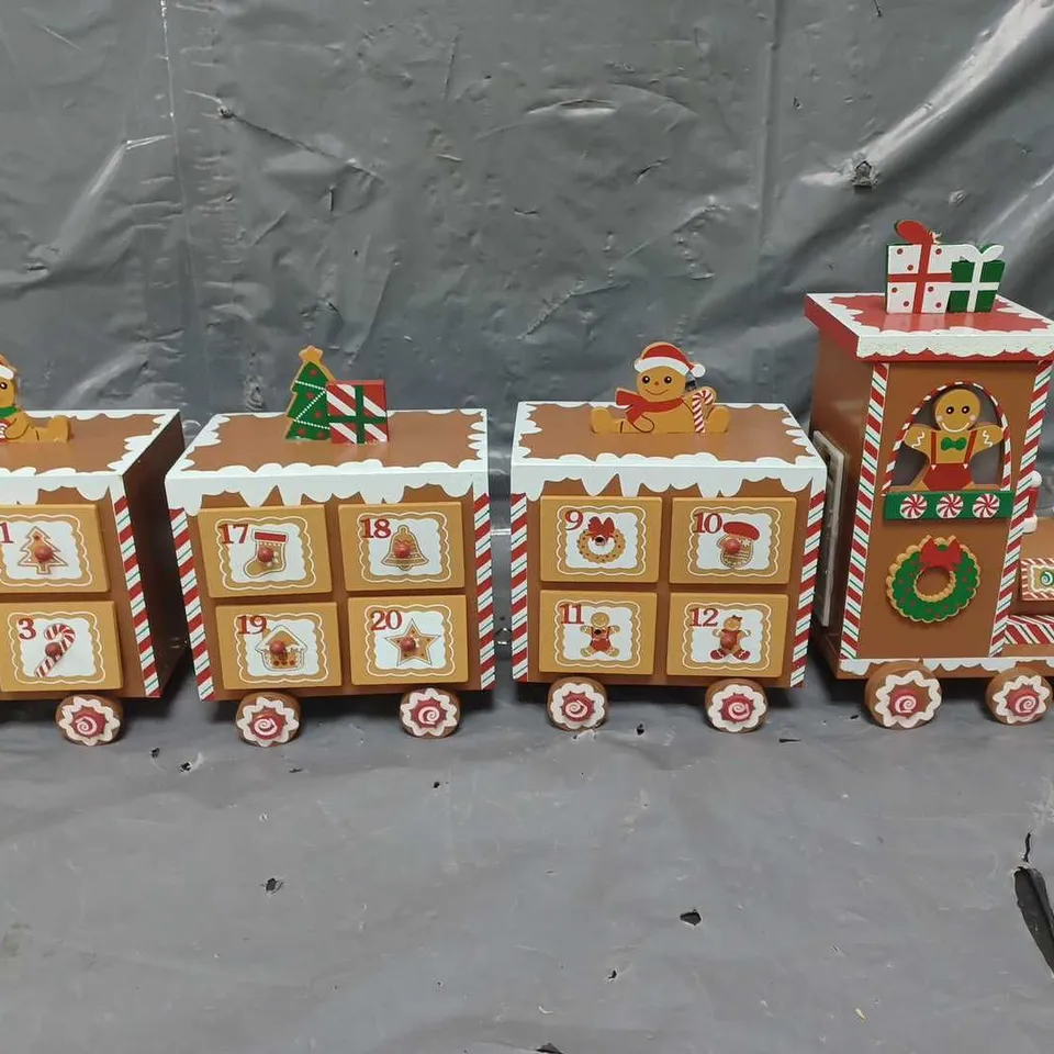 BOXED THREE KINGS GINGERBREAD TRAIN LIGHT UP ADVENT CALENDAR RRP £29.99