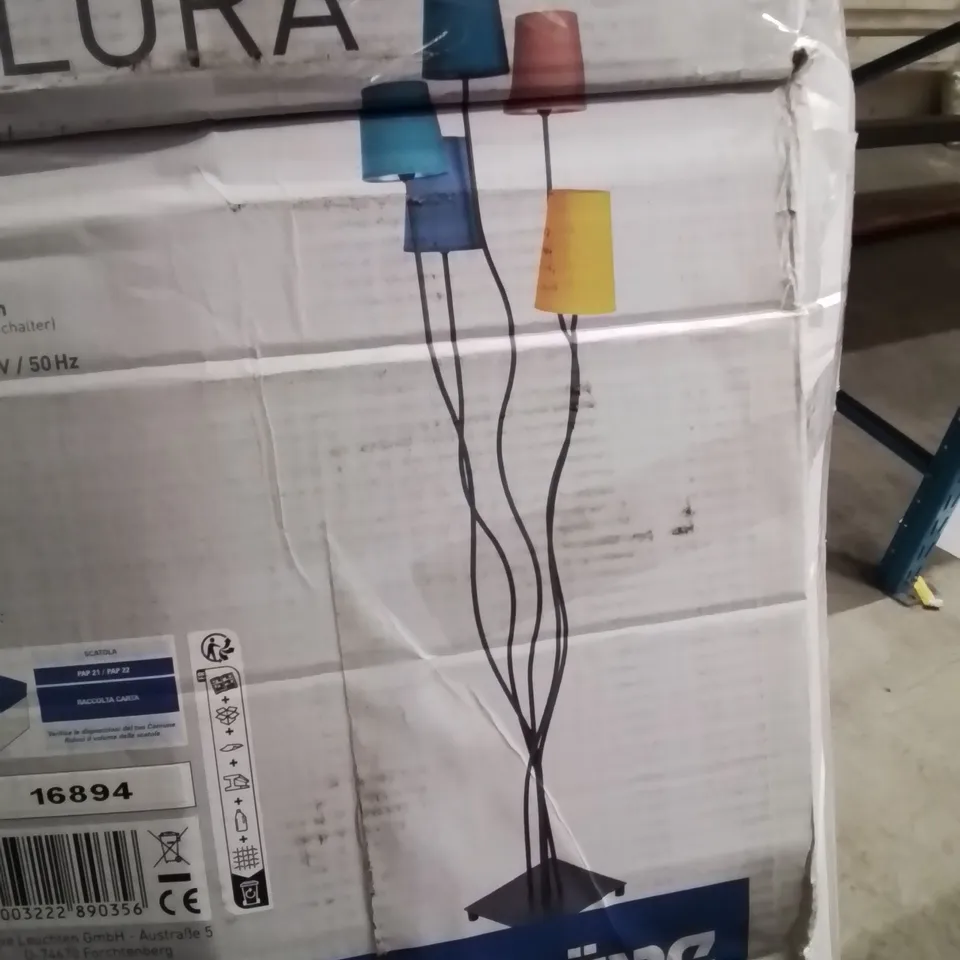 BOXED CAISLYNN 163CM BRUSHED COLUMN FLOOR LAMP