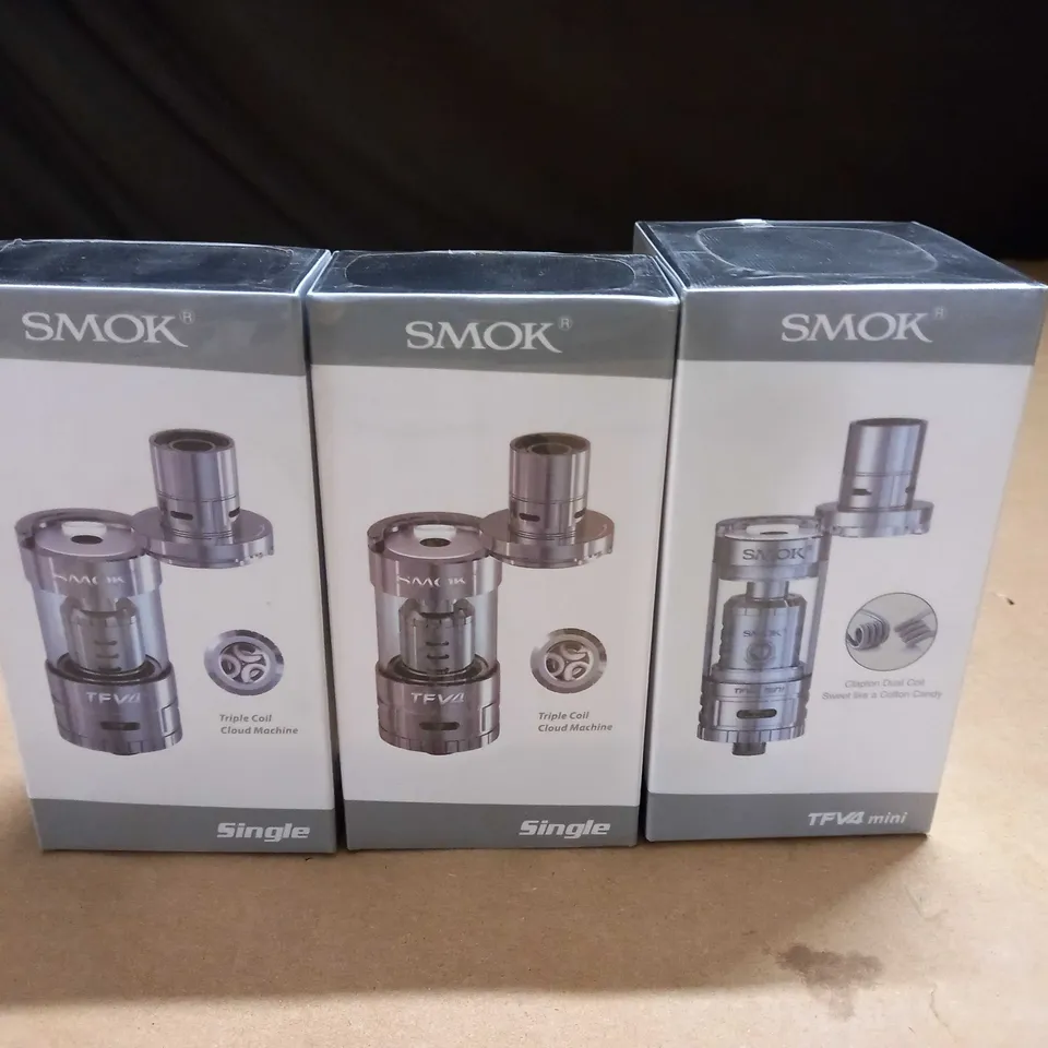 LOT OF 3 SEALED SMOK TOP REFILL TANKS INCLUDES SINGLE AND TFV4 MINI