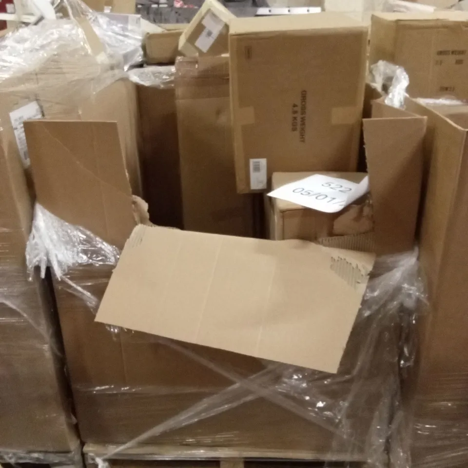 PALLET TO CONTAIN A LARGE QUANTITY OF DESIGNER HOME LIGHTING GOODS AND PRODUCTS 