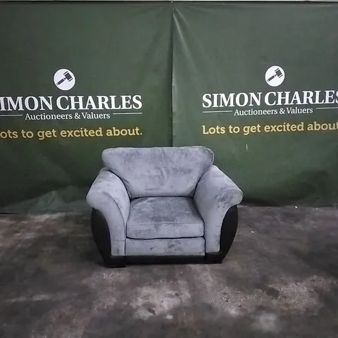 Quality designer fabric Upholstered Armchair grey 