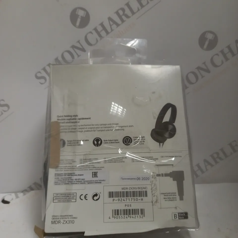 BOXED SONY MDR-ZX310 OVER-EAR HEADPHONES IN BLACK