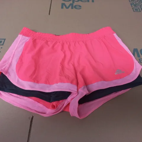 ADIDAS PINK WOMEN'S RUNNING SHORTS - SIZE 12/14