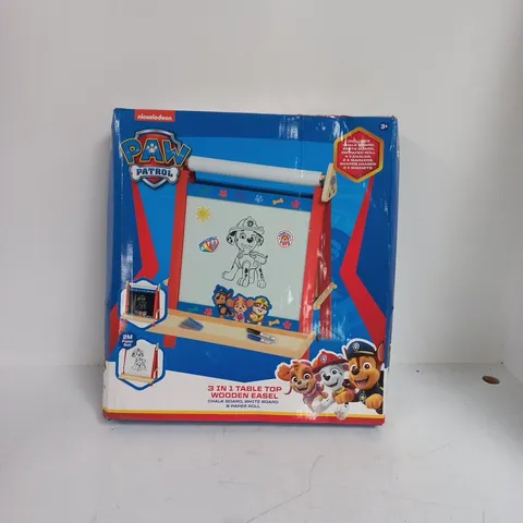 PAW PATROL 3 IN 1 TABLE TOP WOODEN EASEL