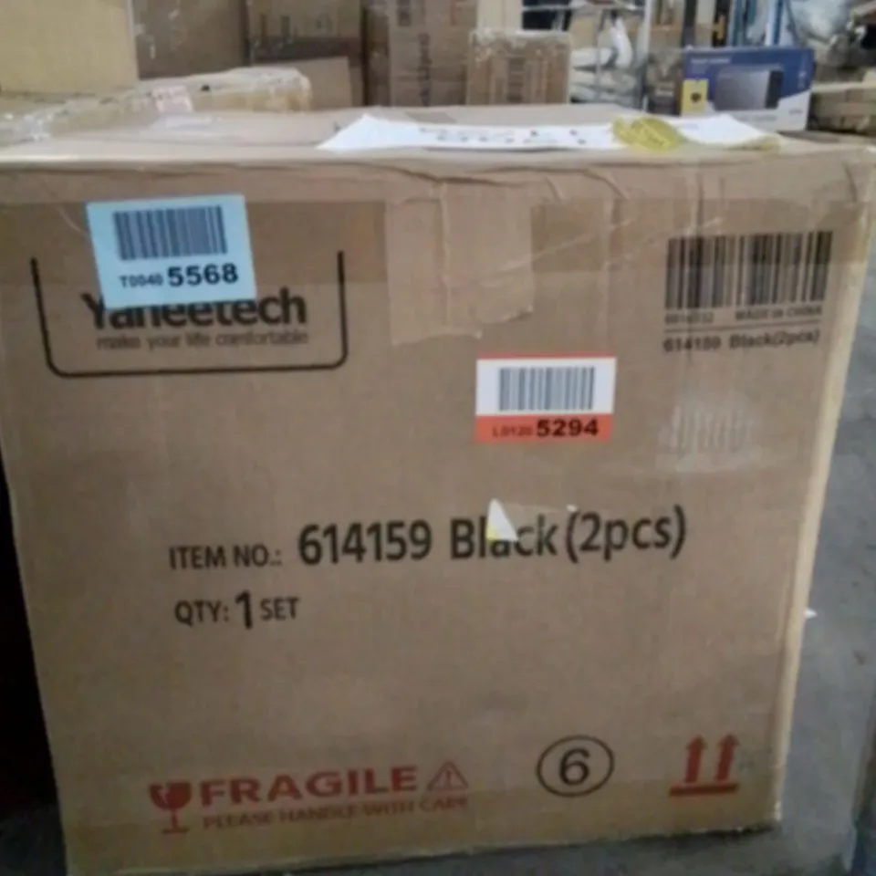 BOXED BLACK HEIGHT ADJUSTABLE SWIVEL BAR STOOL 2PCS