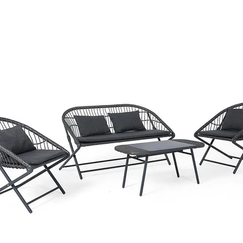 BOXED INNOVATORS HOLLY CONVERSATION SET BLACK