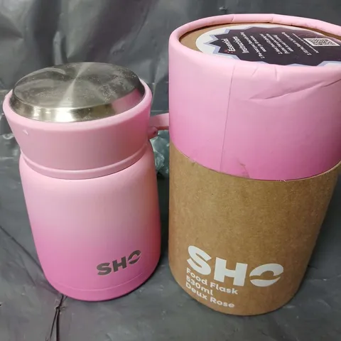 BOXED SHO FOOD FLASK 530ml DEUX ROSE BOTTLE