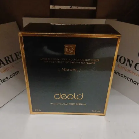 BOXED AND SEALED DEOLD WHITE TEA OAK MOSS PERFUME 30ML