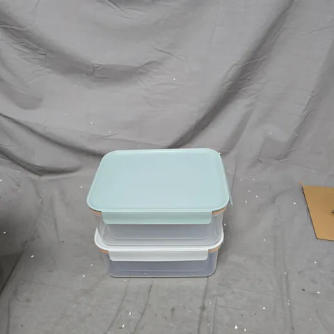 LOCK & LOCK STACKABLE PLASTIC STORAGE BOXES WITH MINT LIDS – 2-PACK 8 TOTAL