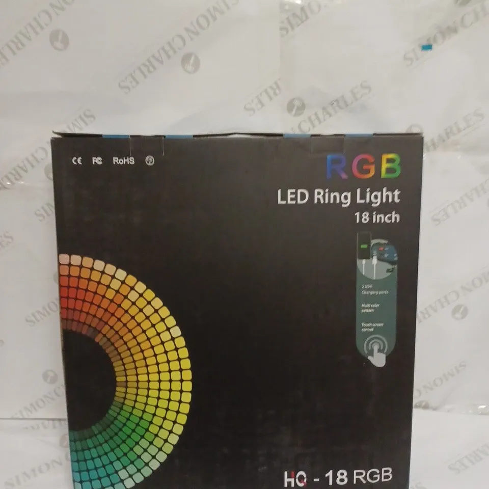 BOXED RGB LED RING LIGHTS - 18 INCH 