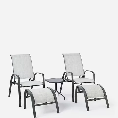 ARUBA LOUNGE BISTRO SET GREY