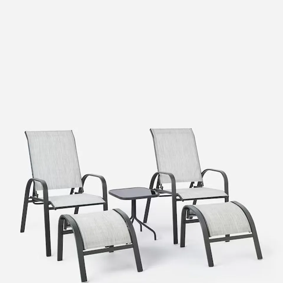 ARUBA LOUNGE BISTRO SET GREY