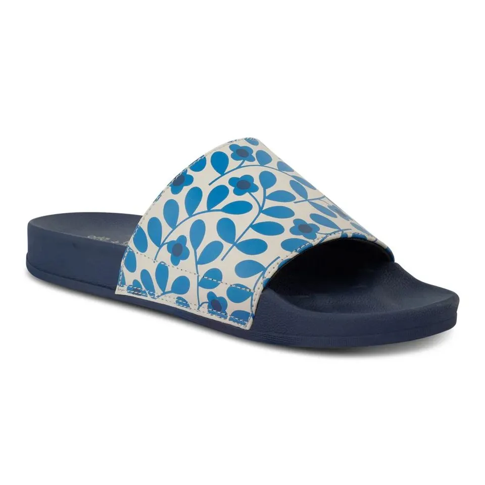 BRAND NEW REGATTA ORLA KIELY FLORAL SLIDERS JASMINE FLOWER BLUE - UK 3