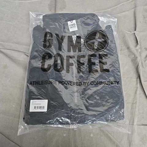 BAGGED GYM+COFFEE CLUBHOUSE QUARTER ZIP TOP – BLACK, SIZE L, GYM COFFEE ATHLEISURE