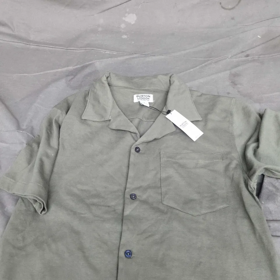 BURTON LONDON KHAKI SHORT SLEEVE JERSEY SHIRT – MEN
